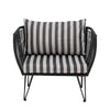 MUNDO Lounge Chair Cushion Covers (No filler), Black & White