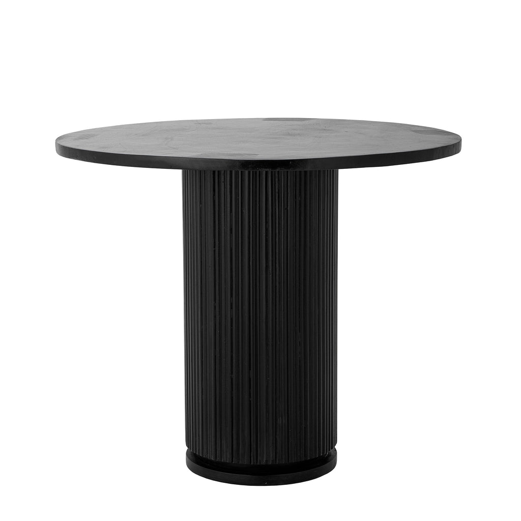 PORTO Dining Table, Black, Mango  Ø 90