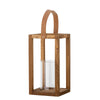 LYRA Lantern with Glass, Nature, Pine