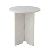 Jasmia Sidetable, White, Marble Ø 46