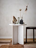 Jasmia Sidetable, White, Marble Ø 46