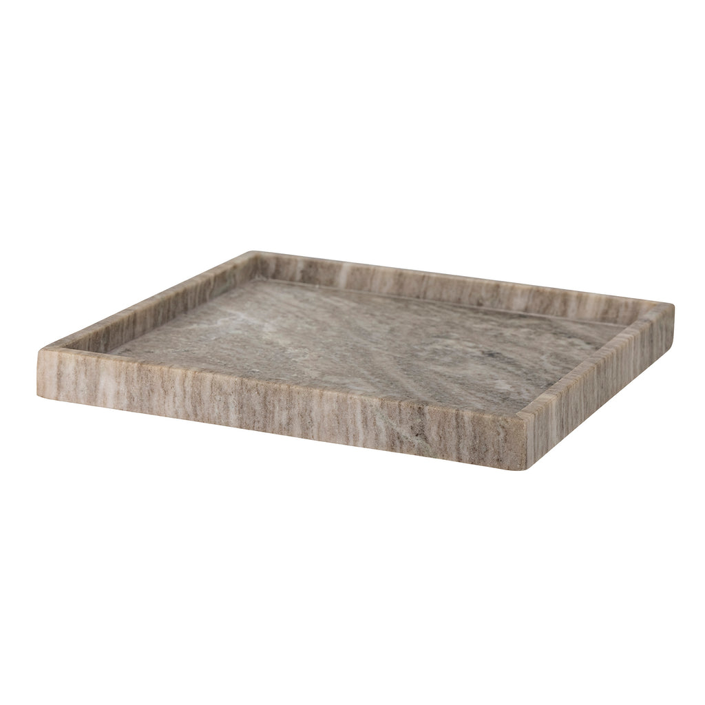 Majsa Tray Square, Brown Marble