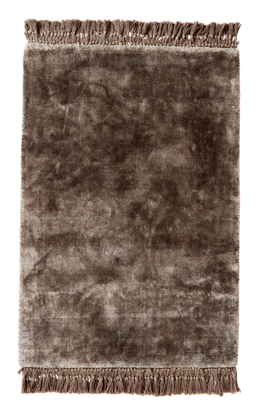 NOBLE warm grey carpet with fringes, 2 sizes