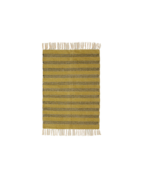 RUBY RUG GREEN, WOOL/COTTON 60 x 90 CM