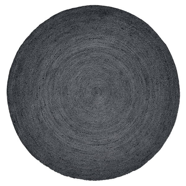 NOIR Rug, black, Jute, Ø 150