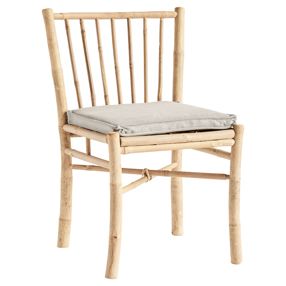 BAM DINING CHAIR | BAMBOO | WHITE, SAND, GREY or BLACK CUSHION