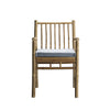 BAM DINING CHAIR WITH ARMREST | BAMBOO | WHITE, SAND, GREY or BLACK CUSHION