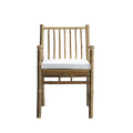 BAM DINING CHAIR WITH ARMREST | BAMBOO | WHITE, SAND, GREY or BLACK CUSHION