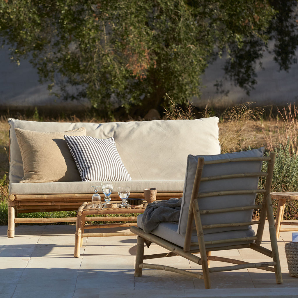 SLOW LOUNGER SOFA | BAMBOO | WHITE, SAND, GREY or BLACK MATTRESS