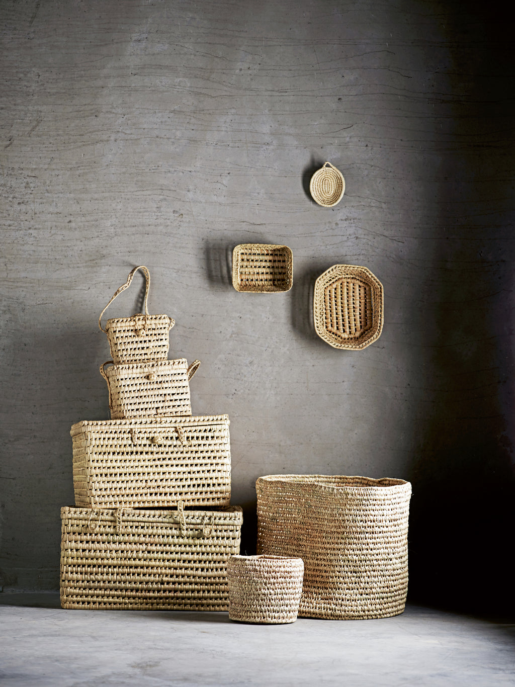 BASKET | PALM LEAVES | SET OF 2