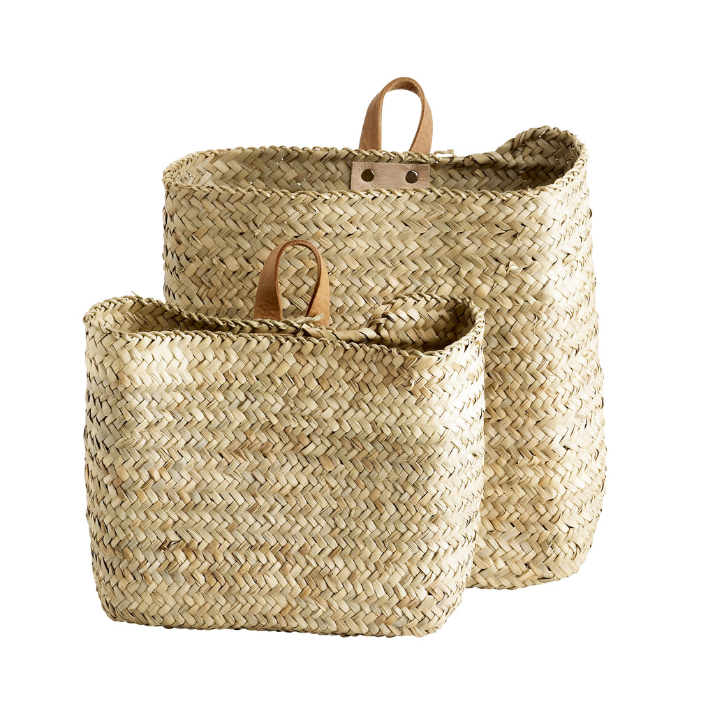 PALMA BASKET FOR WALL, SET OF 2, SAND