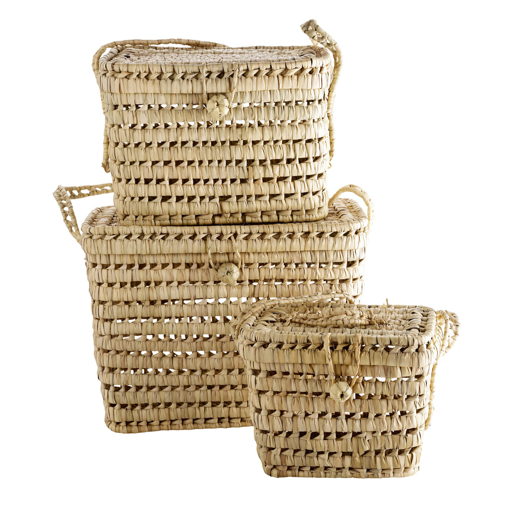 BASKET | PALM LEAVES | SET OF 3