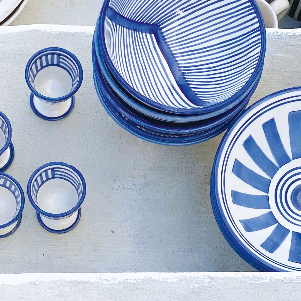 BOWL MOROCCAN BLUE | CLAY | 17 CM