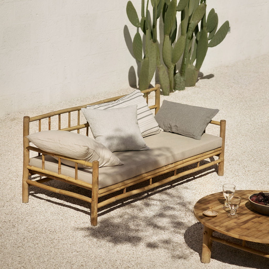 BAMBOO COUCH | WHITE, SAND, GREY or BLACK MATTRESS