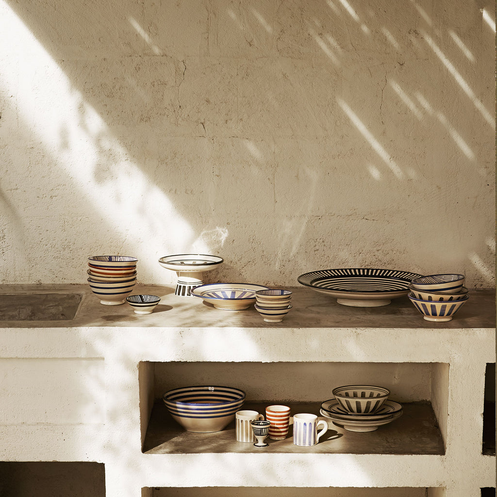 BOWL MOROCCAN BLUE | CLAY | 17 CM
