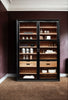 VIVA cabinet with glass doors+drawers black