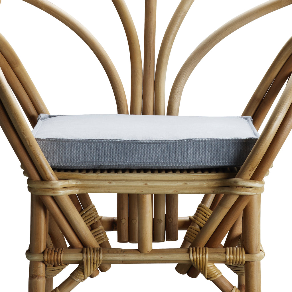 KOS DINING CHAIR IN RATTAN | WHITE, SAND, GREY or BLACK CUSHION