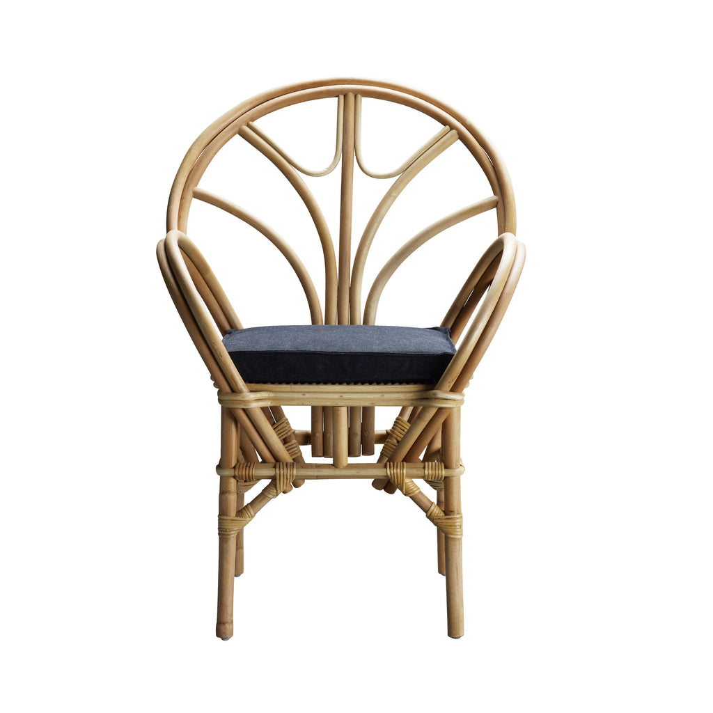 KOS DINING CHAIR IN RATTAN | WHITE, SAND, GREY or BLACK CUSHION