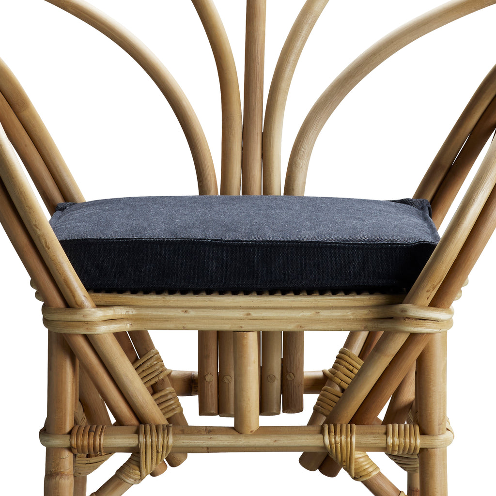 KOS DINING CHAIR IN RATTAN | WHITE, SAND, GREY or BLACK CUSHION