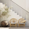 KOS LOUNGE CHAIR IN RATTAN | WHITE, SAND, GREY or BLACK CUSHION