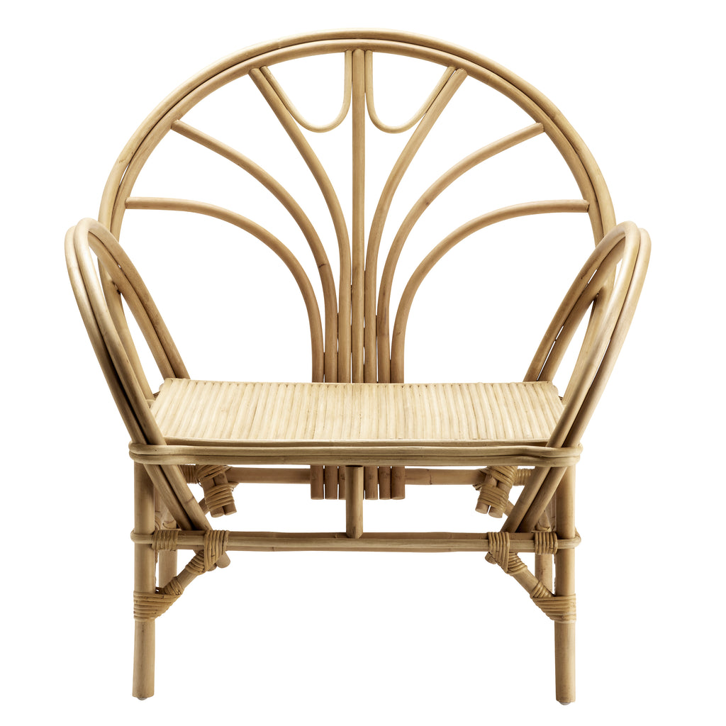 KOS LOUNGE CHAIR IN RATTAN | WHITE, SAND, GREY or BLACK CUSHION