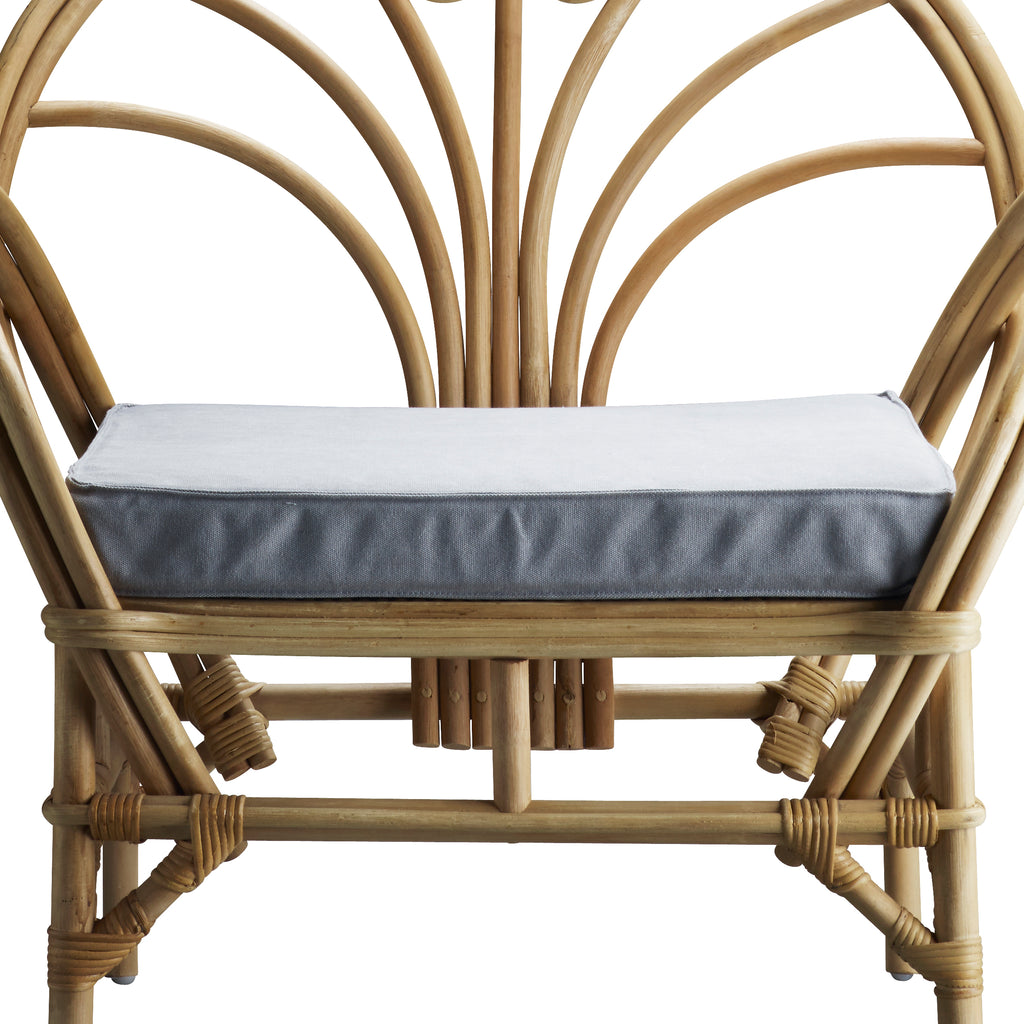 KOS LOUNGE CHAIR IN RATTAN | WHITE, SAND, GREY or BLACK CUSHION