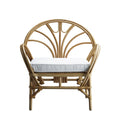 KOS LOUNGE CHAIR IN RATTAN | WHITE, SAND, GREY or BLACK CUSHION