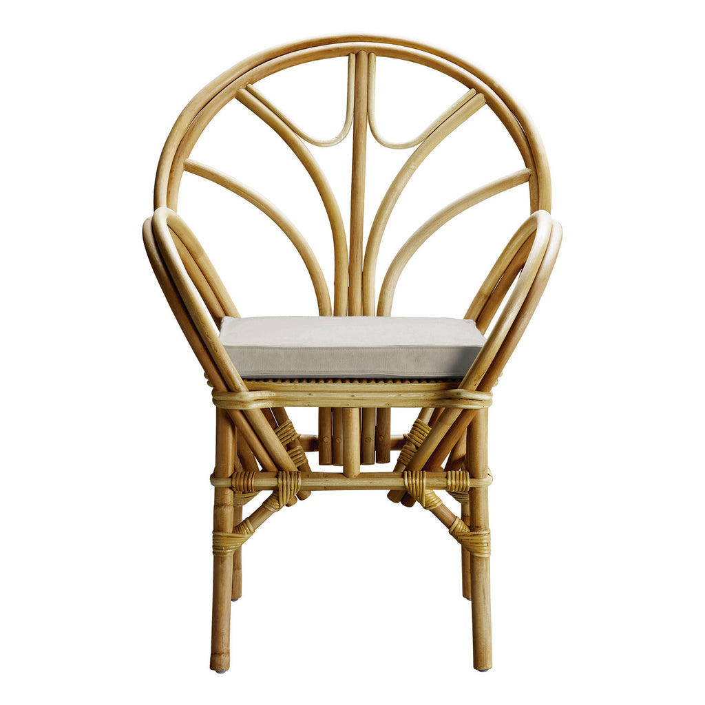 KOS DINING CHAIR IN RATTAN | WHITE, SAND, GREY or BLACK CUSHION