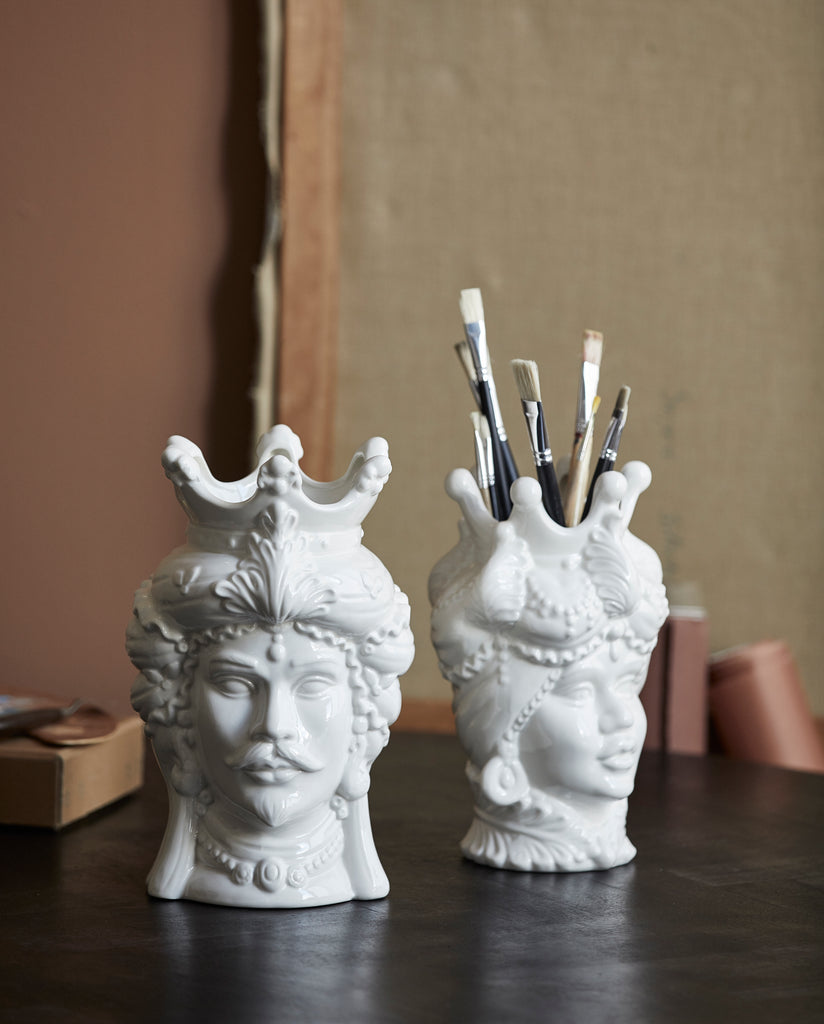 REMIRE KING VASE, WHITE