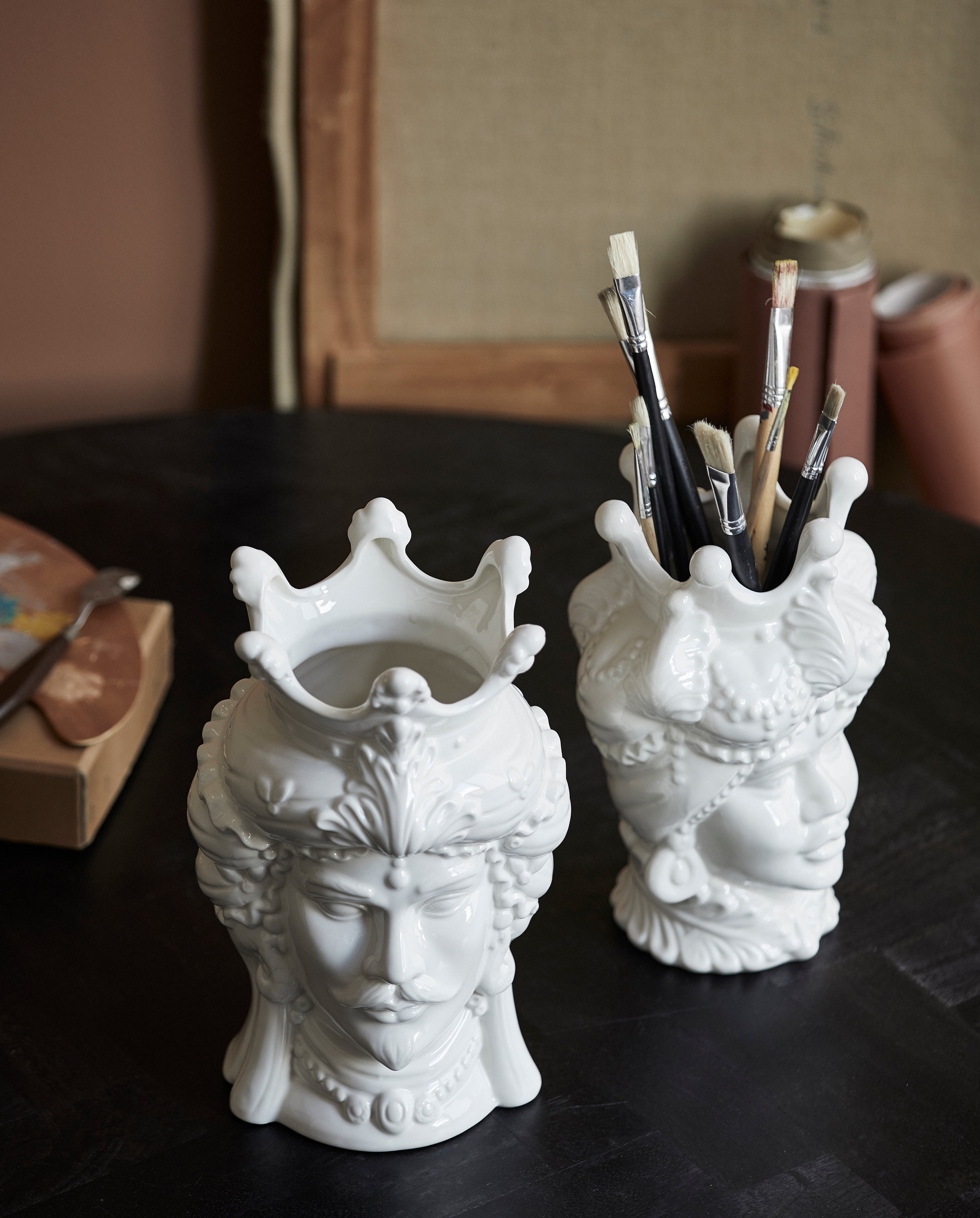 REMIRE KING VASE, WHITE