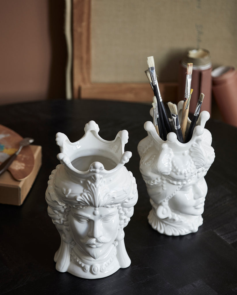 REMIRE KING VASE, WHITE