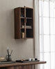 NANGO WALL CABINET, 1 DOOR, DARK BROWN