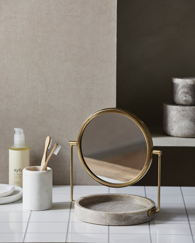 HAJA table mirror, golden