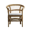 PALMA CHAIR IN RATTAN | WHITE, SAND, GREY OR BLACK CUSHION