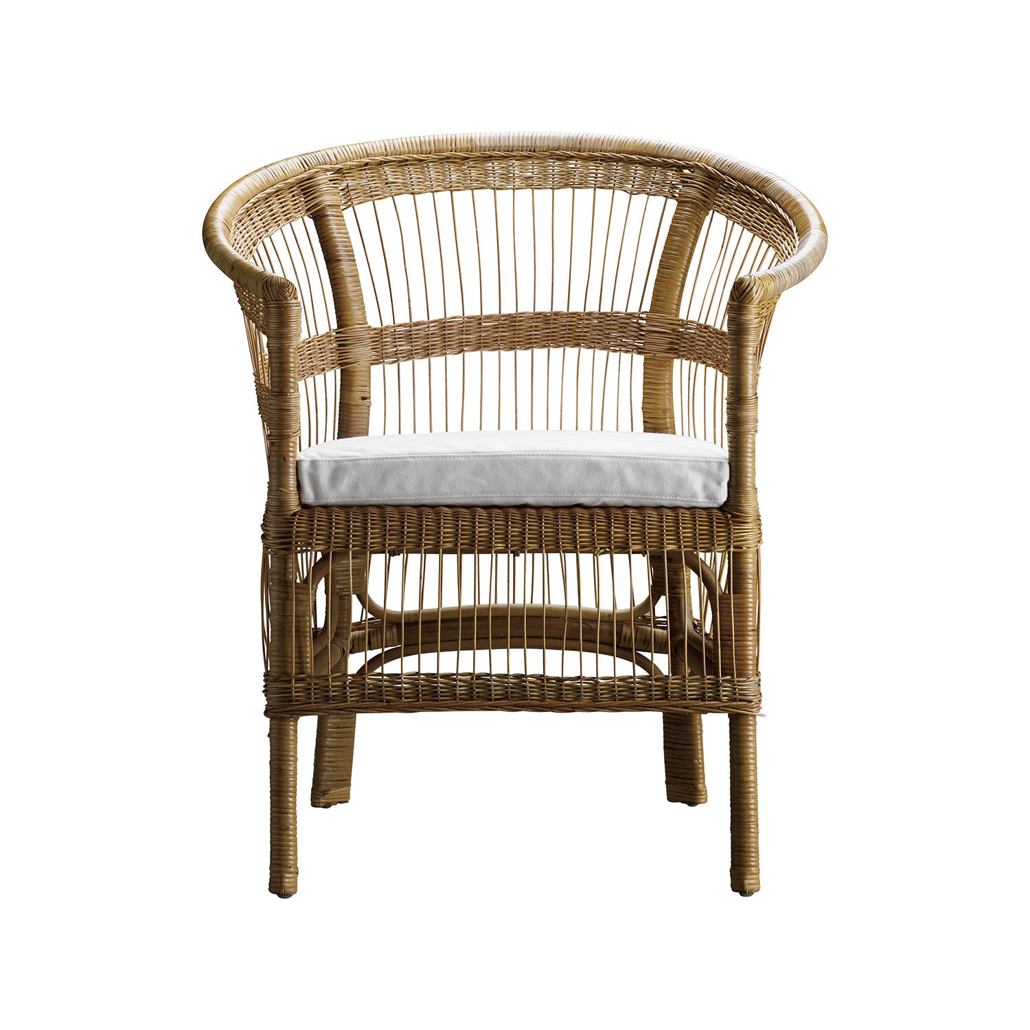 PALMA CHAIR IN RATTAN | WHITE, SAND, GREY OR BLACK CUSHION