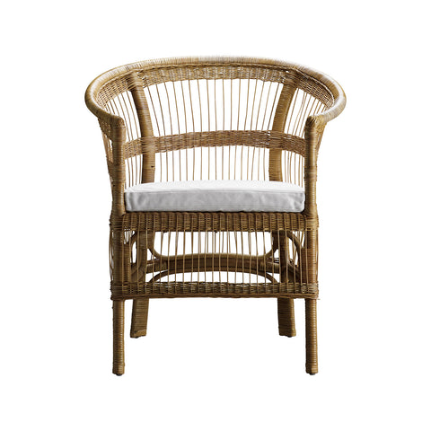 PALMA CHAIR IN RATTAN | WHITE, SAND, GREY OR BLACK CUSHION