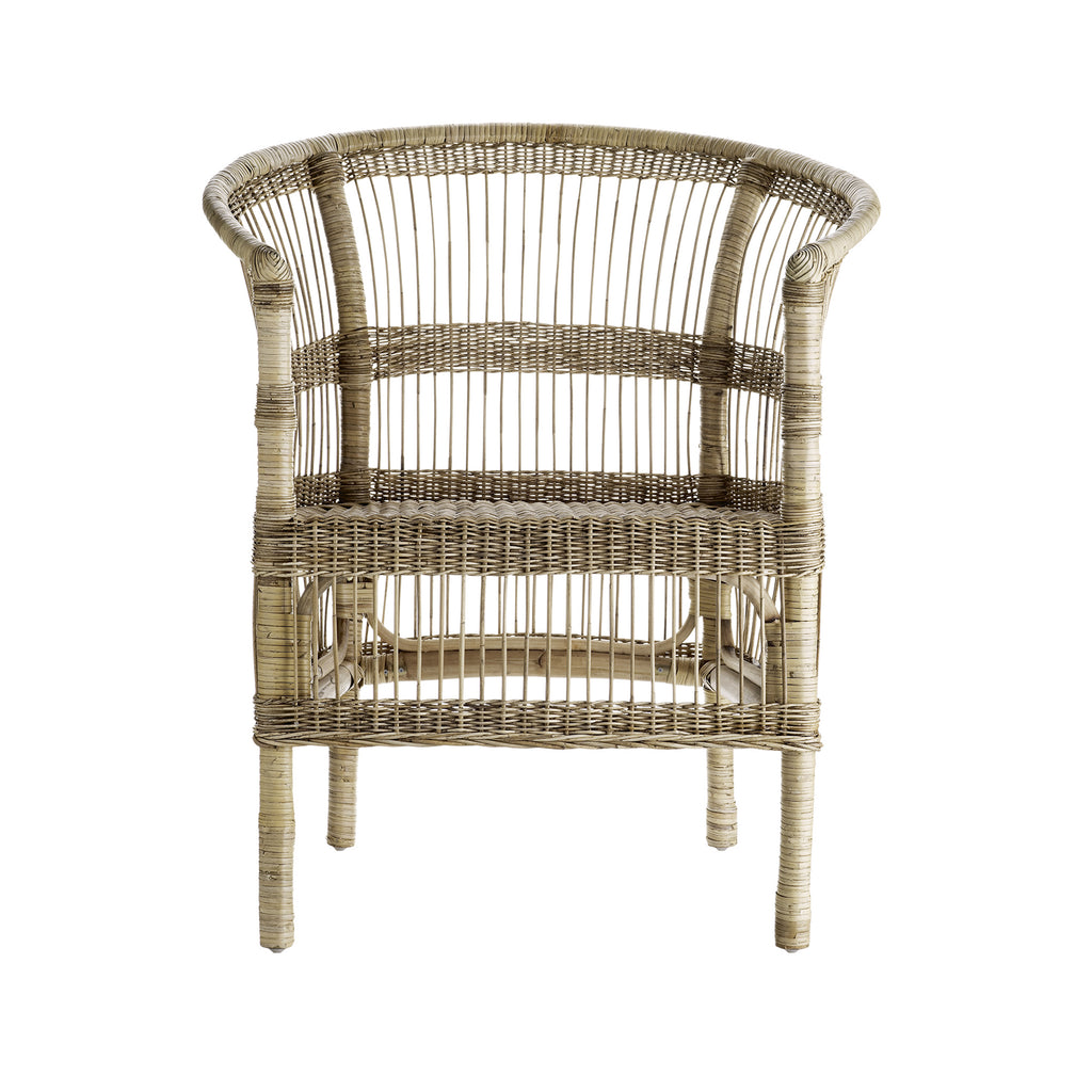 PALMA CHAIR IN RATTAN | WHITE, SAND, GREY OR BLACK CUSHION