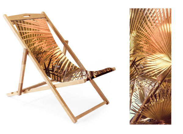 Deckchair / Cover textile Rose Palm