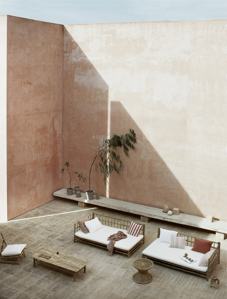 BAMBOO SOFA | WHITE, SAND, GREY or BLACK MATTRESS | LEFT