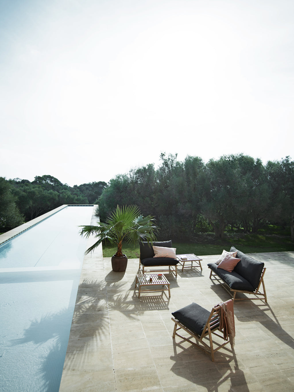 SLOW LOUNGER CHAIR 100  | BAMBOO | WHITE, SAND, GREY or BLACK MATTRESS
