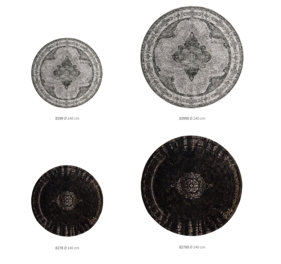 VENUS Woven Rug, dusty grey, Ø 240