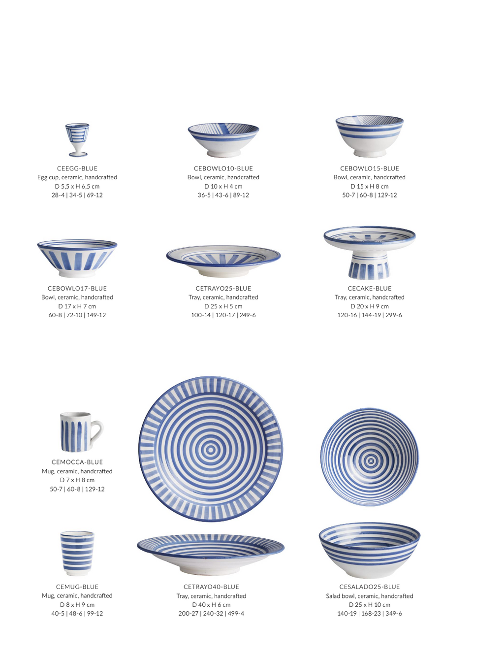 TRAY MOROCCAN BLUE | CLAY | 25 CM