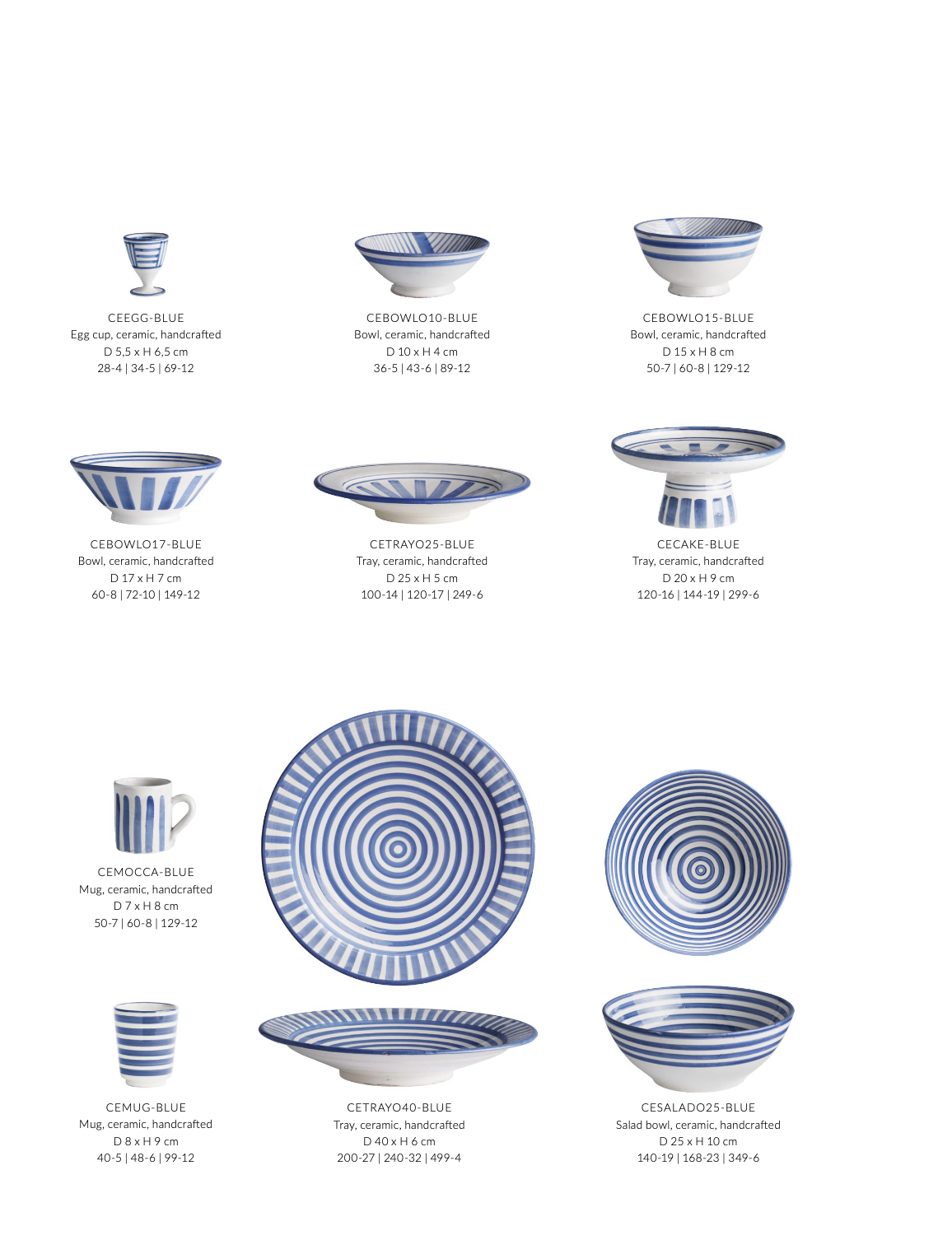 BOWL MOROCCAN BLUE | CLAY | 15 CM