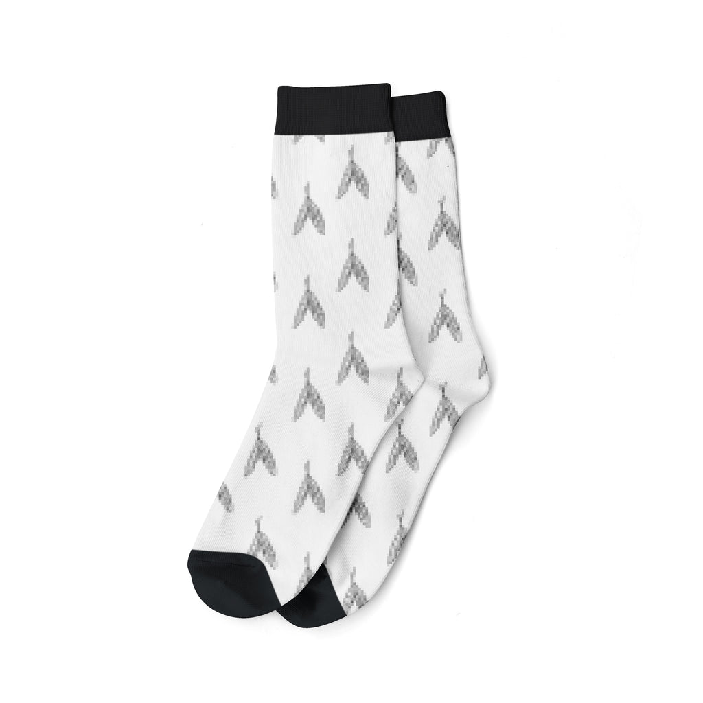 Socks, Valhalla Feather Black & White