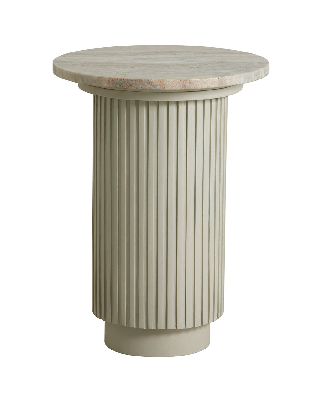 ERIE IVORY round side table, marble top, Ø 40