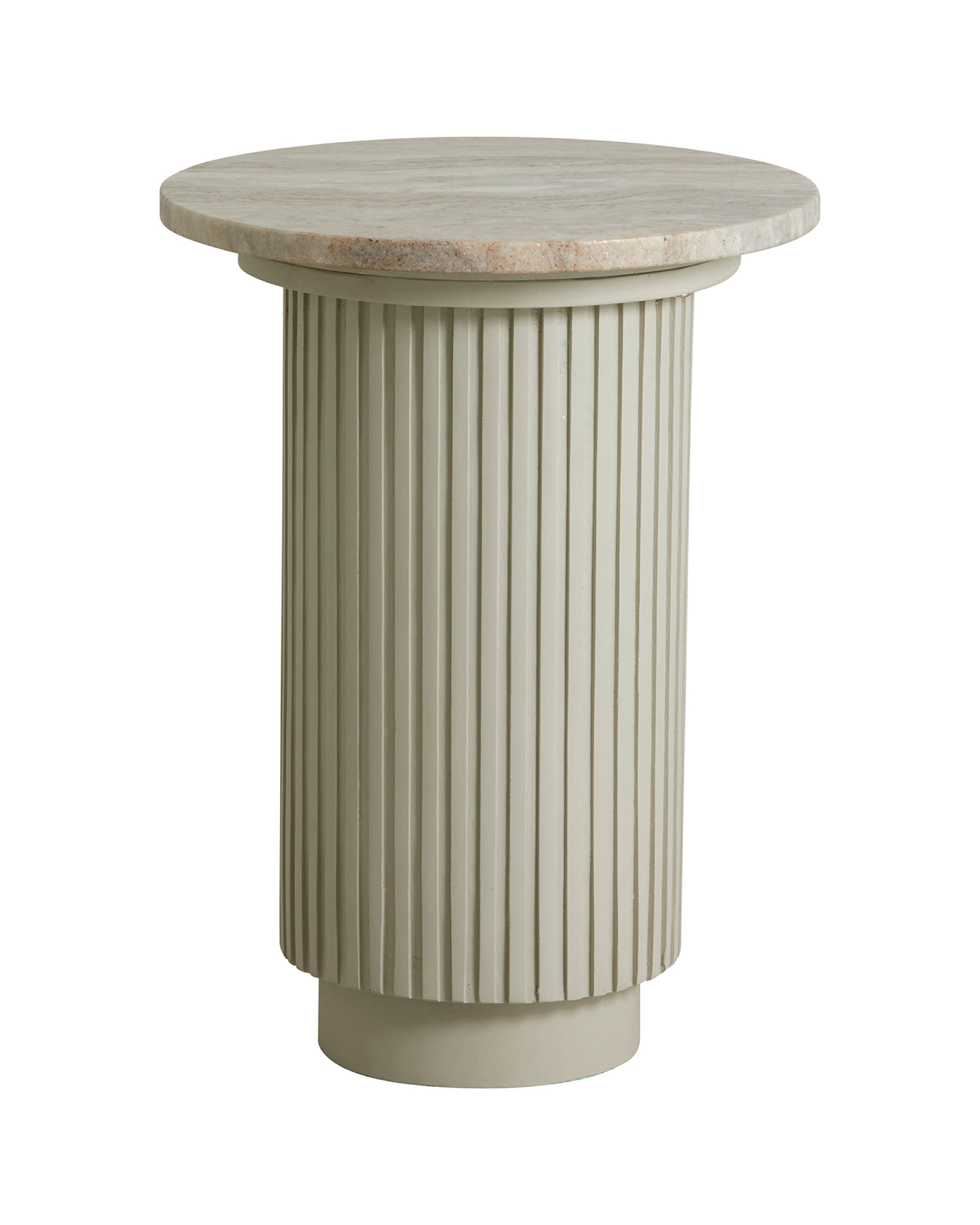 ERIE IVORY round side table, marble top, Ø 40