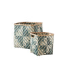 SQUARE BAMBOO BASKETS, SET OF 2