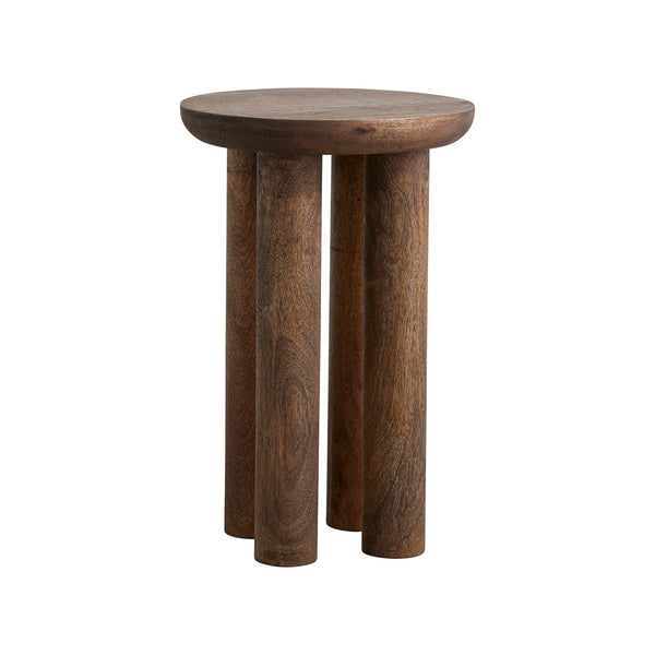 HELIN side table, dark brown Ø 32