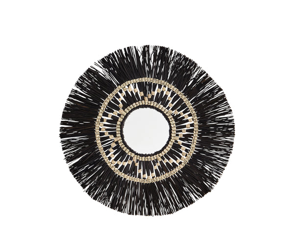 ROUND MIRROR WITH SEAGRASS, Ø 58 CM