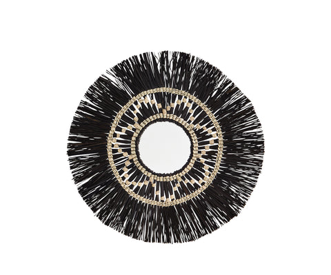 ROUND MIRROR WITH SEAGRASS, Ø 58 CM